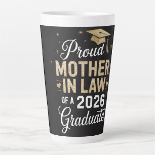 Taza De Café Latte Súper Orgullosa Suegra de Graduado de 2026