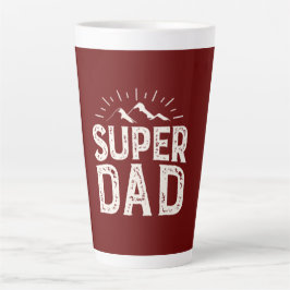 Taza De Café Latte Super papá color marrón