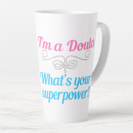 Taza De Café Latte Superhéroe de Cute Doula