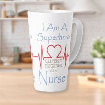 Superhéroe enfermera gigante café Mug