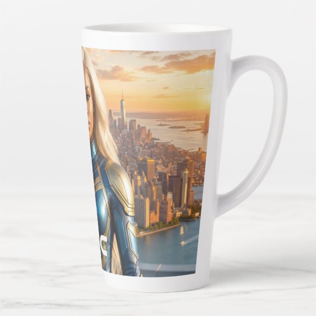 TAZA DE CAFÉ LATTE SUPERHÉROE - NYC (Derecha)