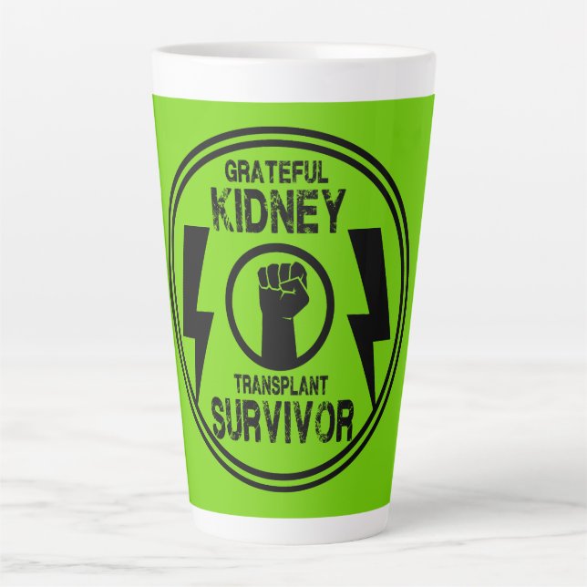 Taza De Café Latte Superviviente del trasplante renal (Anverso)