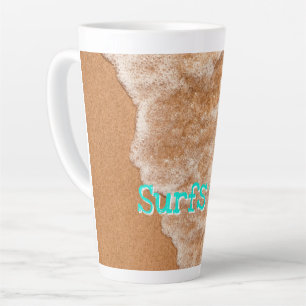 Taza De Café Latte Surf Beach divertida, olas, océano, aventura al ai