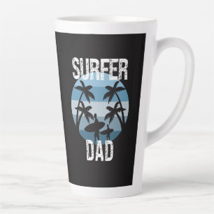Taza De Café Latte Surfer Dad
