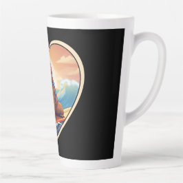 Taza De Café Latte Surfing Sloth