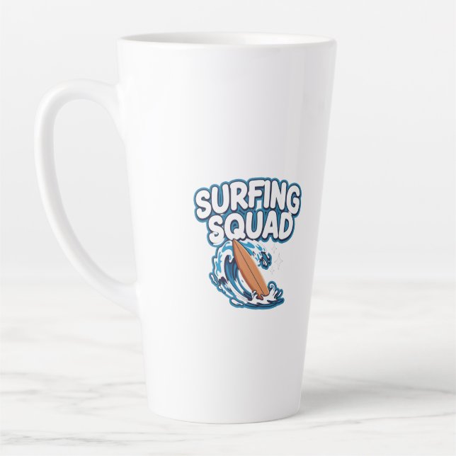 Taza De Café Latte Surfing Squad (Izquierda)
