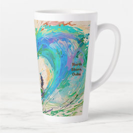 Taza De Café Latte Surfista