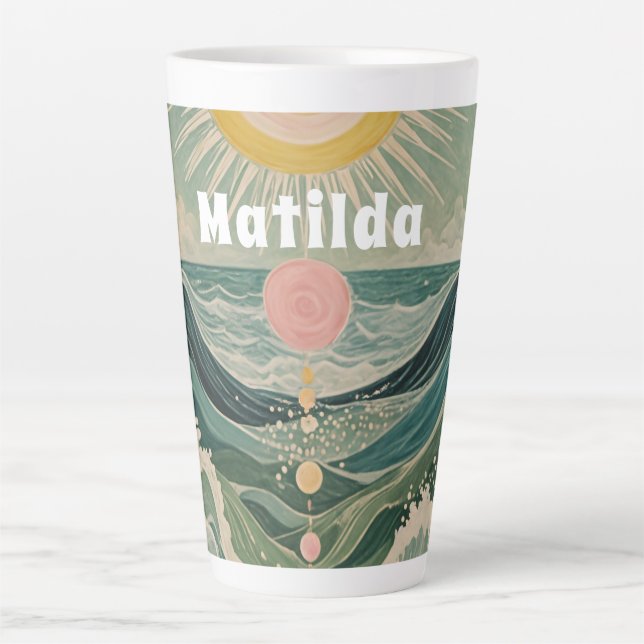 Taza De Café Latte Surge solar personalizado (Anverso)