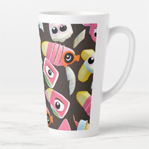 Taza De Café Latte Sushi divertido
