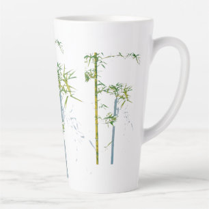 Taza De Café Latte Susurros de Bambú, Crecimiento Fracturado, Tallos
