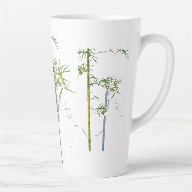 Taza De Café Latte Susurros de Bambú, Crecimiento Fracturado, Tallos  (Derecha)