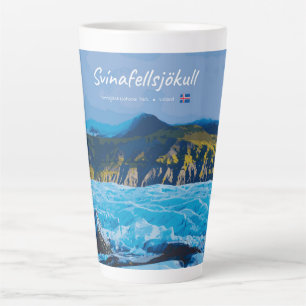Taza De Café Latte Svínafellsjökull, Islandia - Vista de glaciar gran