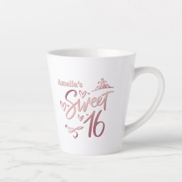 Taza De Café Latte Sweet 16 Gift