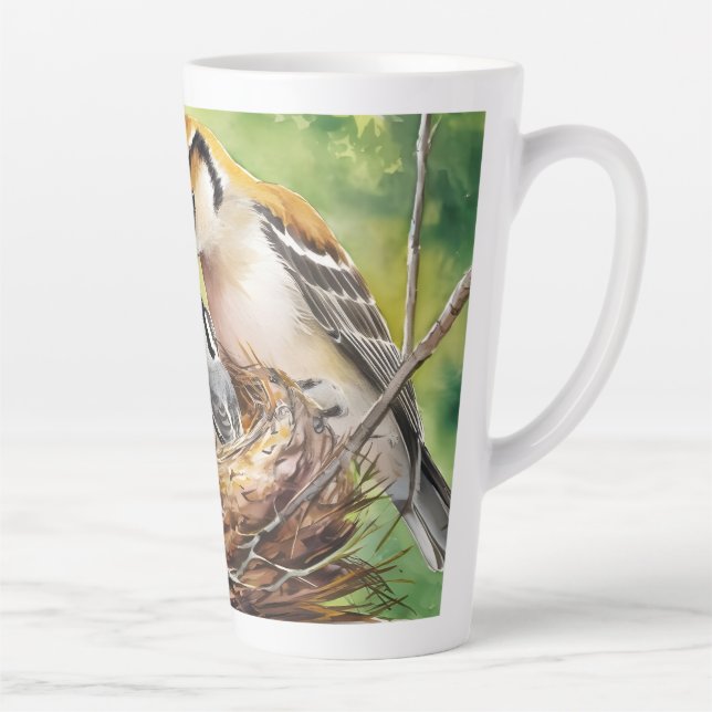 Taza De Café Latte Sweet bird nest painting (Derecha)