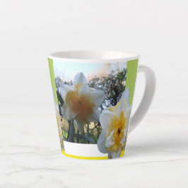 Taza De Café Latte Sweet Desire Daffodils Design Latte Mug