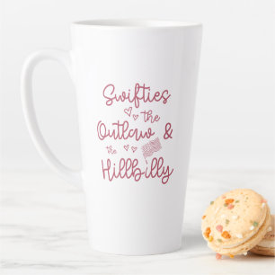 Taza De Café Latte Swifties para Trump MAGA 24, Swifty ama a Trump