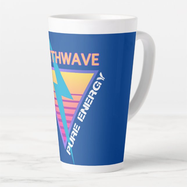 Taza De Café Latte Synthwave (Ángulo derecho)