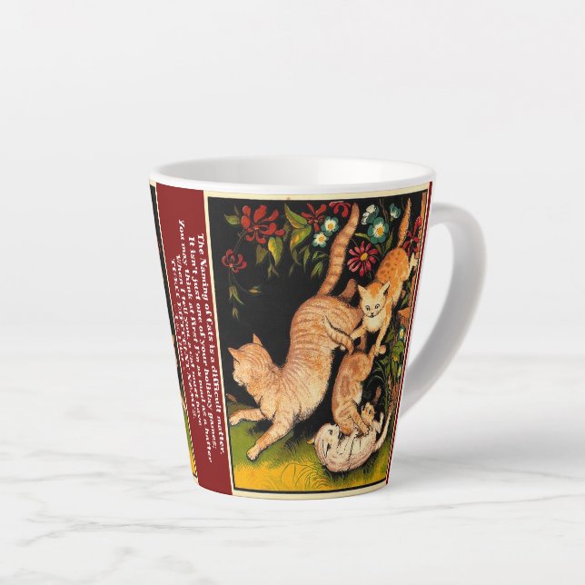 Taza De Café Latte T.S. Eliot Cat Mug (Ángulo derecho)