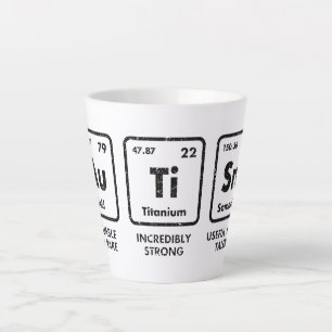 Taza De Café Latte Tabla periódica de elementos de sensibilización so