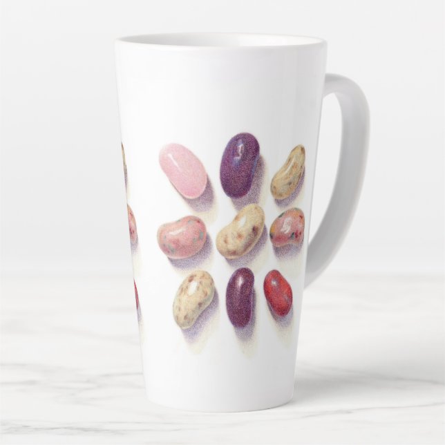 Taza De Café Latte TAC TIC TOE JELLY BEANS Big Latte Mug (Ángulo derecho)