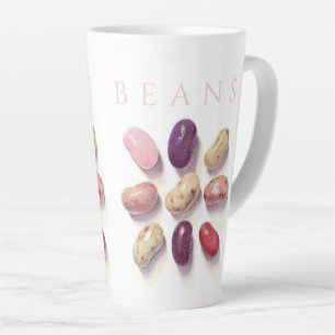 Taza De Café Latte TAC TIC TOE JELLY BEANS Big Latte Mug + Texto