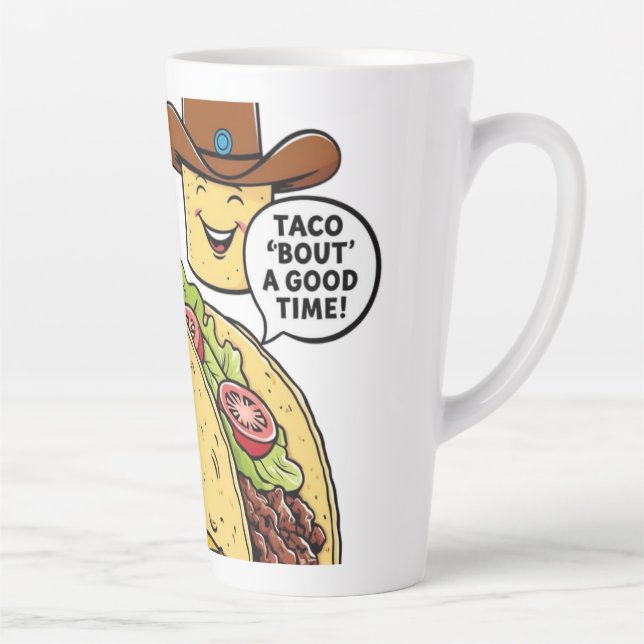 Taza De Café Latte Taco Cowboy Fun Mug (Derecha)