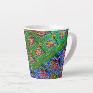 Taza De Café Latte Tailandia, Bangkok Templo Dragón