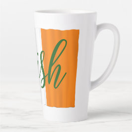 Taza De Café Latte Tall de bandera irlandesa