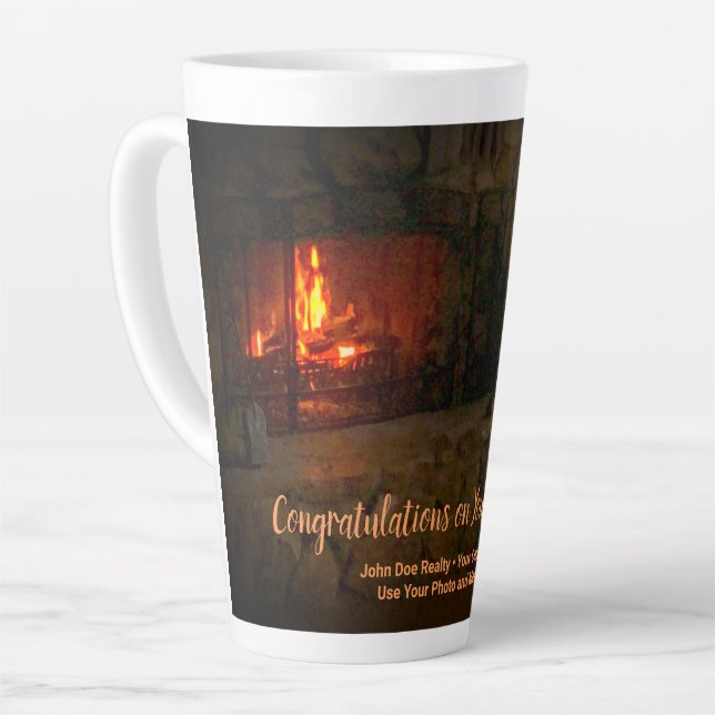 Taza De Café Latte Tall Latte Mug - Ideal para los realtores / Calent (Ángulo izquierdo)