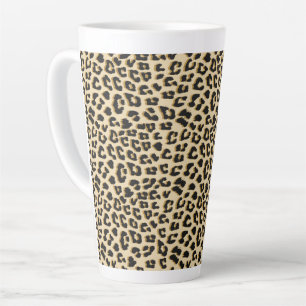 Taza De Café Latte Tan Leopard Print