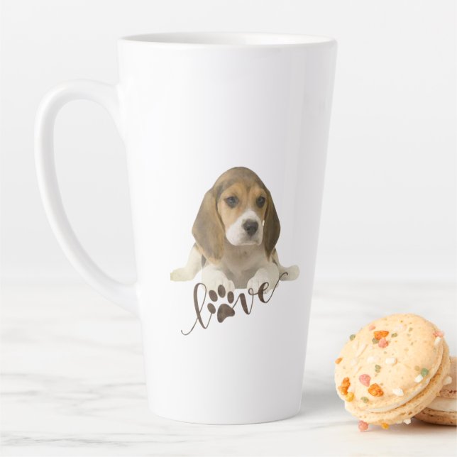 Taza De Café Latte Tapiz Beagle Faux Canvas Print Acrylic Print Tr (In situ)