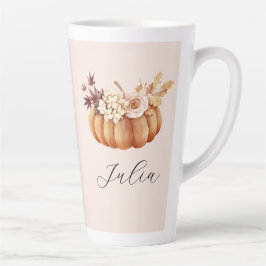 Taza De Café Latte Tapón de calabaza de otoño latte Mug | Acogedor y 