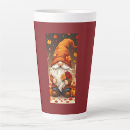 Taza De Café Latte tarjeta de felicitaciones de halloween y otoño