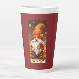 Taza De Café Latte tarjeta de felicitaciones de halloween y otoño