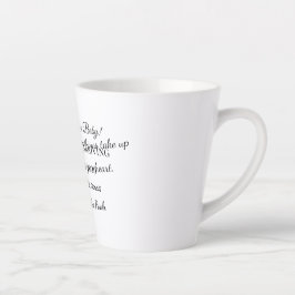 Taza De Café Latte Tarjeta de revelación de bebé personalizado