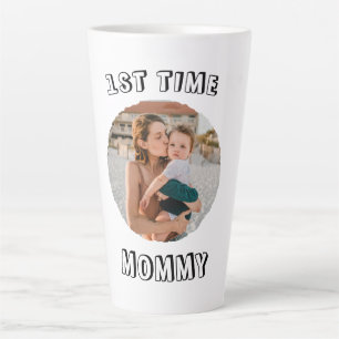 Taza De Café Latte Tarjeta personalizada para mamá primeriza