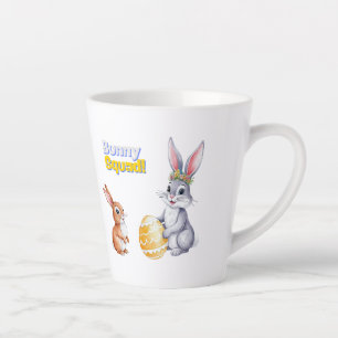 Taza De Café Latte Tarjeta Watercolor Easter para vacaciones de prima