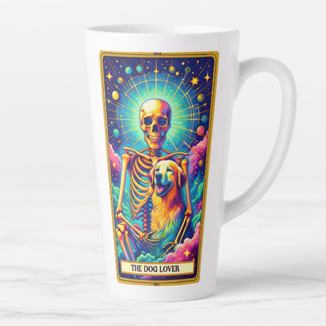 Taza De Café Latte Tarot Dog Lover Mug (Derecha)