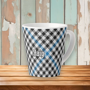 Taza De Café Latte Tartan de cuadros Clan Haig