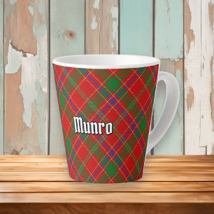 Taza De Café Latte Tartan del Clan Munro