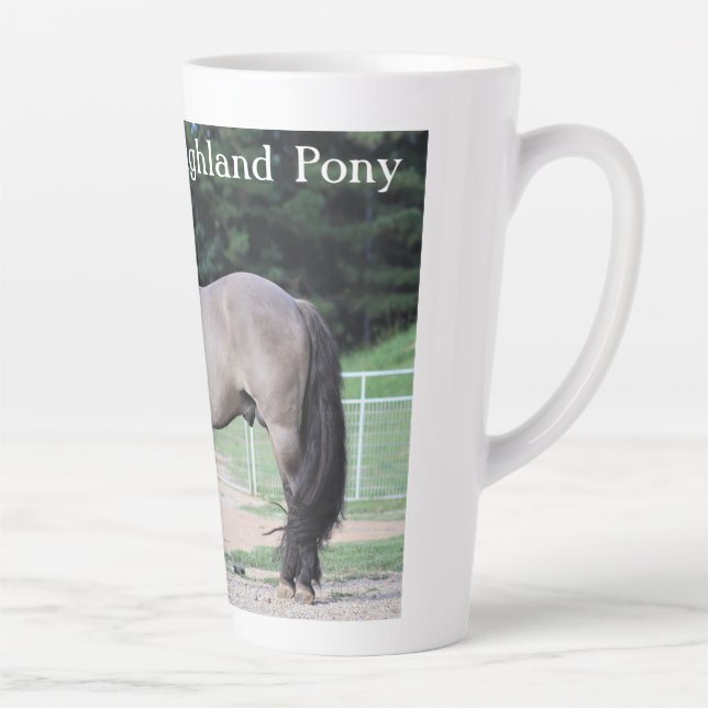 Taza De Café Latte Tasa de latón de pony Highland (Derecha)