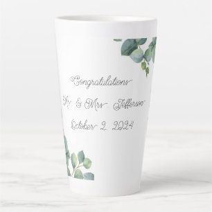 Taza De Café Latte Tasa de latte monogramada