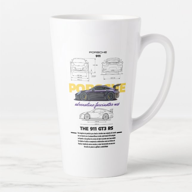 Taza De Café Latte Tasa Porsche GT3 RS  (Derecha)