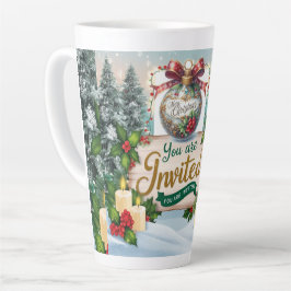 Taza De Café Latte Tasse à Latte de Noël "You're Invited"