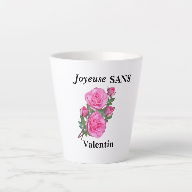 Taza De Café Latte tasse humour "joyeuse sans Valentin" (Anverso)