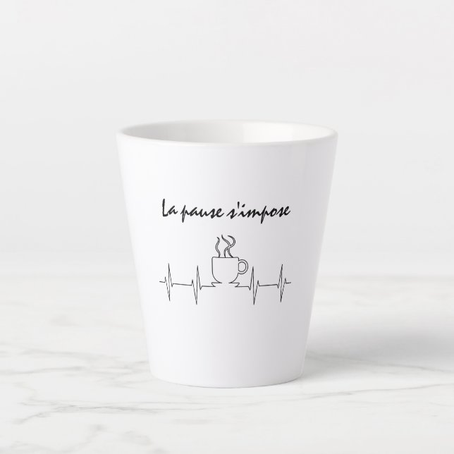 Taza De Café Latte Tasse la pause s'impose (Anverso)