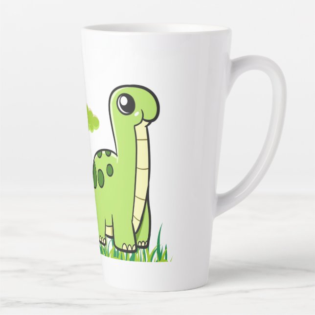 Taza De Café Latte Tasse  Latte Dinosaure  (Derecha)