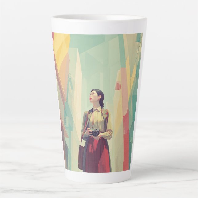 Taza De Café Latte Tasse latte  Kazuko photographe (Anverso)