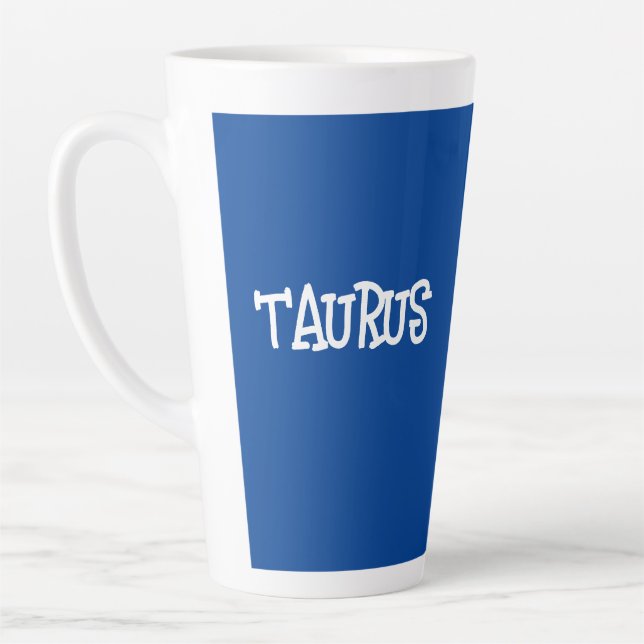 Taza De Café Latte TAURUS ZODIAC SIGN COFFEE Latte Mug (Izquierda)