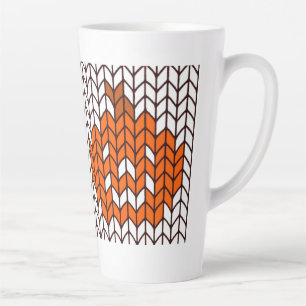 Taza De Café Latte Taza alta para latte de punto de Jack-o-lantern